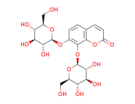 Molecular Structure of 138771-94-5 (7,8-Bis(β-D-glucopyranosyloxy)-2H-1-benzopyran-2-one)