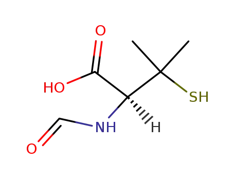 Molecular Structure of 13833-89-1 (D-Valine, N-formyl-3-mercapto-)