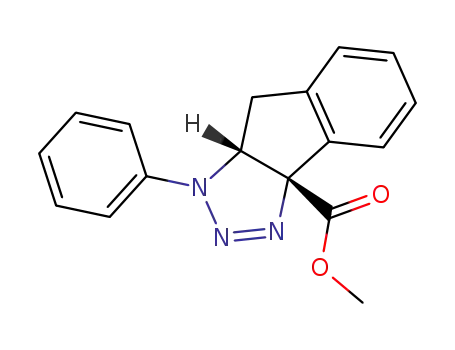 Molecular Structure of 90036-43-4 (Indeno[1,2-d]triazole-3a(1H)-carboxylic acid, 8,8a-dihydro-1-phenyl-,
methyl ester, cis-)