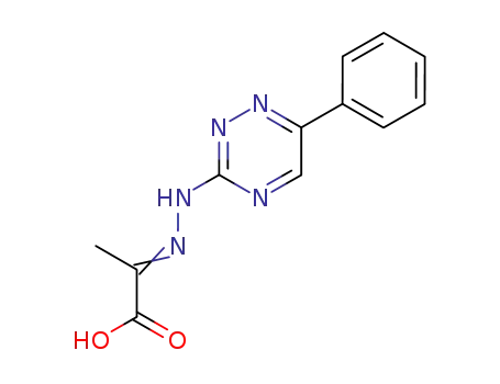 Molecular Structure of 88282-03-5 (Propanoic acid, 2-[(6-phenyl-1,2,4-triazin-3-yl)hydrazono]-)
