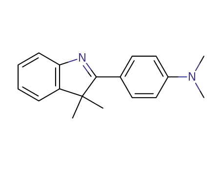 Molecular Structure of 4203-57-0 (Benzenamine, 4-(3,3-dimethyl-3H-indol-2-yl)-N,N-dimethyl-)