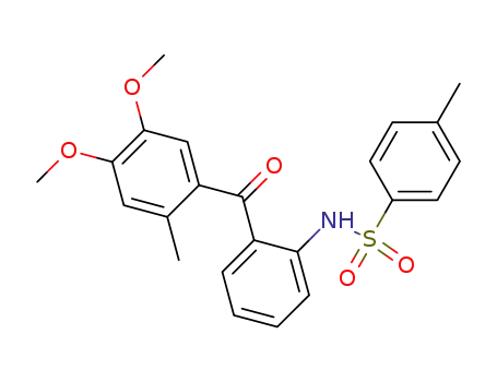 Molecular Structure of 23145-69-9 (N-[2-(4,5-dimethoxy-2-methylbenzoyl)phenyl]-4-methylbenzenesulfonamide)