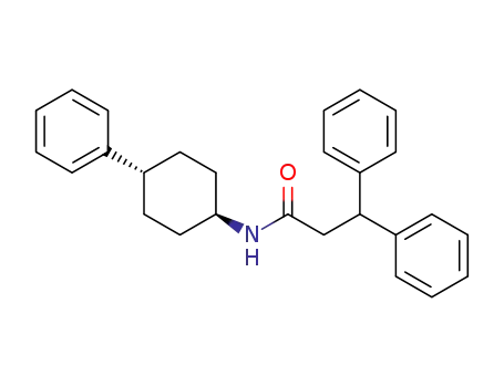 Benzenepropanamide, b-phenyl-N-(4-phenylcyclohexyl)-, trans-