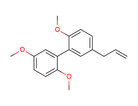 Molecular Structure of 138591-47-6 (1,1'-Biphenyl, 2,2',5-trimethoxy-5'-(2-propenyl)-)