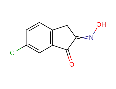 Molecular Structure of 24623-31-2 (1H-Indene-1,2(3H)-dione, 6-chloro-, 2-oxime)