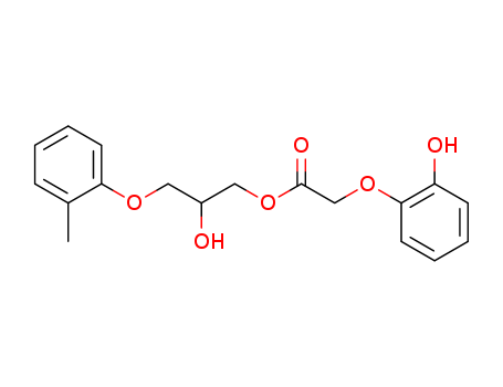 17753-05-8,o-Hydroxyphenoxyacetic acid 2-hydroxy-3-(o-tolyloxy)propyl ester,(2-Hydroxy-phenoxy)-acetic acid 2-hydroxy-3-o-tolyloxy-propyl ester;