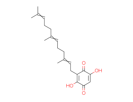 32916-10-2,2,5-Dihydroxy-3-(3,7,11-trimethyl-2,6,10-dodecatrienyl)-2,5-cyclohexadiene-1,4-dione,