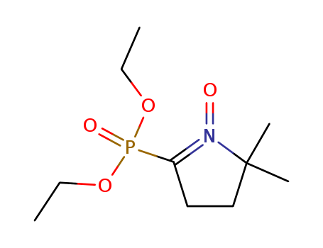 Molecular Structure of 167772-86-3 (Phosphonic acid, (3,4-dihydro-2,2-dimethyl-1-oxido-2H-pyrrol-5-yl)-,
diethyl ester)