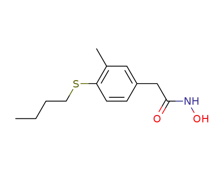Molecular Structure of 15560-07-3 (2-[4-(Butylthio)-3-methylphenyl]acetohydroxamic acid)