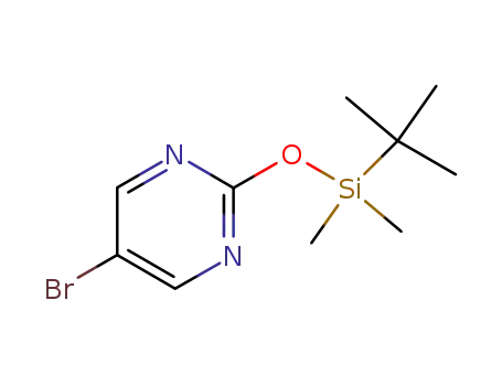 Molecular Structure of 121519-00-4 (5-BROMO-2-(TERT-BUTYLDIMETHYLSILYLOXY)PYRIMIDINE)