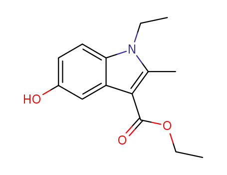 Molecular Structure of 49742-74-7 (ETHYL 1-ETHYL-5-HYDROXY-2-METHYL-1H-INDOLE-3-CARBOXYLATE)