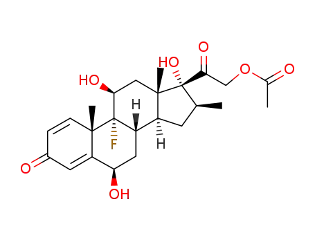 Molecular Structure of 72559-77-4 (21-O-Acetyl 6β-Hydroxy Dexamethasone)