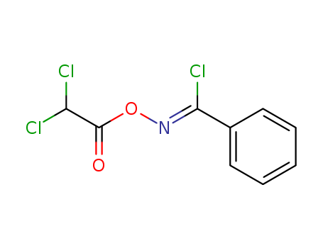 Molecular Structure of 105755-38-2 (Benzenecarboximidoyl chloride, N-[(dichloroacetyl)oxy]-, (Z)-)