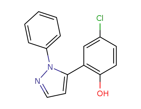 Molecular Structure of 36124-03-5 (1-PHENYL-1H-5-(5'-CHLORO-2'-HYDROXYPHENYL)PYRAZOLE)