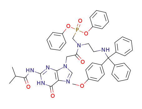 {[[2-(2-Isobutyrylamino-6-oxo-1,6-dihydro-purin-9-yl)-acetyl]-(2-{[(4-methoxy-phenyl)-diphenyl-methyl]-amino}-ethyl)-amino]-methyl}-phosphonic acid diphenyl ester