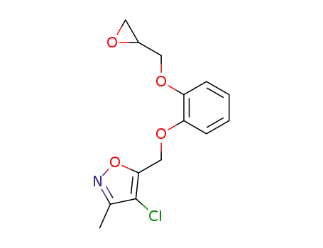 Molecular Structure of 90288-59-8 (Isoxazole, 4-chloro-3-methyl-5-[[2-(oxiranylmethoxy)phenoxy]methyl]-)