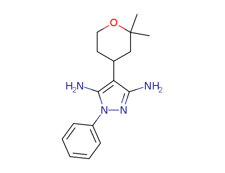 115596-49-1,4-(2,2-dimethyltetrahydro-2H-pyran-4-yl)-1-phenyl-1H-pyrazole-3,5-diamine,