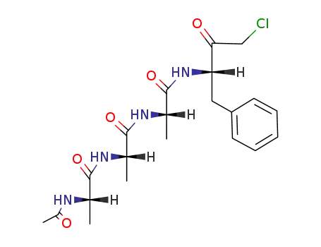 L-Alaninamide,
N-acetyl-L-alanyl-L-alanyl-N-[3-chloro-2-oxo-1-(phenylmethyl)propyl]-,
(S)-
