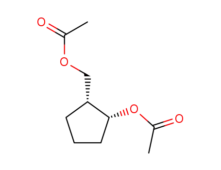Molecular Structure of 221258-61-3 (Cyclopentanemethanol, 2-(acetyloxy)-, acetate, (1R,2R)- (9CI))