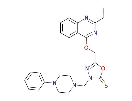 96546-95-1,5-{[(2-ethylquinazolin-4-yl)oxy]methyl}-3-[(4-phenylpiperazin-1-yl)methyl]-1,3,4-oxadiazole-2(3H)-thione,