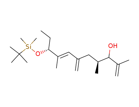 Molecular Structure of 220018-46-2 ((E)-(4S,9R)-9-(tert-Butyl-dimethyl-silanyloxy)-2,4,8-trimethyl-6-methylene-undeca-1,7-dien-3-ol)