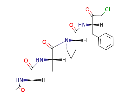 L-Prolinamide,
N-acetyl-L-alanyl-L-alanyl-N-[3-chloro-2-oxo-1-(phenylmethyl)propyl]-,
(S)-