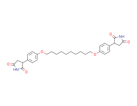 87367-98-4,3-[4-[10-[4-(2,5-dioxopyrrolidin-3-yl)phenoxy]decoxy]phenyl]pyrrolidin e-2,5-dione,3-[4-[10-[4-(2,5-dioxopyrrolidin-3-yl)phenoxy]decoxy]phenyl]pyrrolidin e-2,5-dione