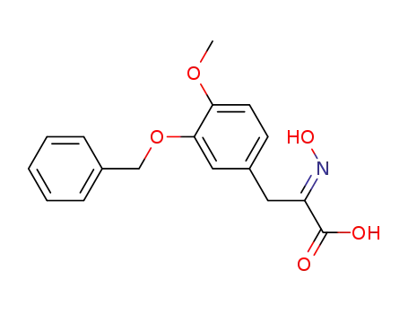 Molecular Structure of 38836-54-3 (Benzenepropanoic acid,
a-(hydroxyimino)-4-methoxy-3-(phenylmethoxy)-)