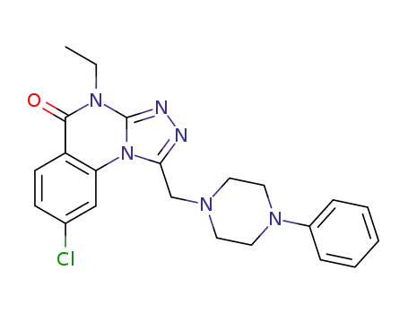 [1,2,4]Triazolo[4,3-a]quinazolin-5(4H)-one,
8-chloro-4-ethyl-1-[(4-phenyl-1-piperazinyl)methyl]-