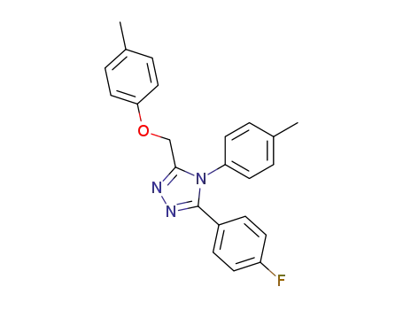 Molecular Structure of 141079-02-9 (3-(4-fluorophenyl)-5-[(4-methylphenoxy)methyl]-4-(4-methylphenyl)-4H-1,2,4-triazole)