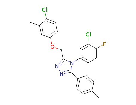 141079-16-5,4-(3-chloro-4-fluorophenyl)-3-[(4-chloro-3-methylphenoxy)methyl]-5-(4-methylphenyl)-4H-1,2,4-triazole,