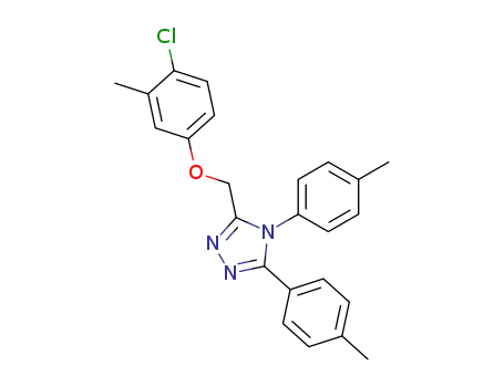 Molecular Structure of 141079-06-3 (3-[(4-chloro-3-methylphenoxy)methyl]-4,5-bis(4-methylphenyl)-4H-1,2,4-triazole)