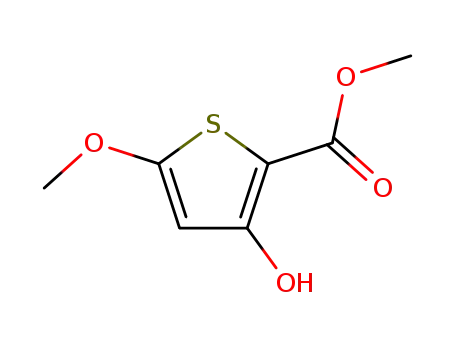 Molecular Structure of 19813-55-9 (METHYL 3-HYDROXY-5-METHOXY-2-THIOPHENECARBOXYLATE)