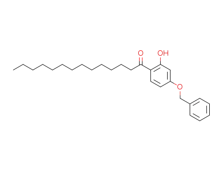 Molecular Structure of 143287-06-3 (1-Tetradecanone, 1-[2-hydroxy-4-(phenylmethoxy)phenyl]-)