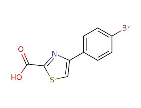 Molecular Structure of 886366-94-5 (4-(4-BROMO-PHENYL)-THIAZOLE-2-CARBOXYLIC ACID)
