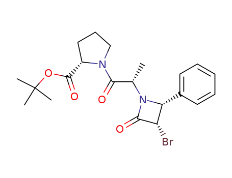 N-<2-(3-bromo-2-oxo-4-phenylazetidin-1-yl)propanoyl>-L-proline t-butyl ester