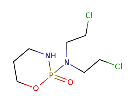 Molecular Structure of 60030-72-0 ((R)-2-[Bis(2-chloroethyl)amino]tetrahydro-2H-1,3,2-oxazaphosphorine 2-oxide)
