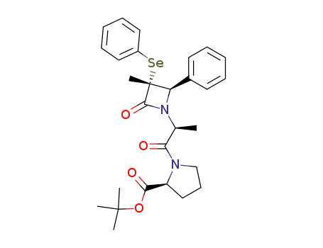 N-<2-(3-methyl-2-oxo-3-phenylseleno-4-phenylazetidin-1-yl)propanoyl>-L-proline t-butyl ester