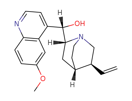 Molecular Structure of 572-60-1 ((8alpha,9S)-6'-methoxycinchonan-9-ol)