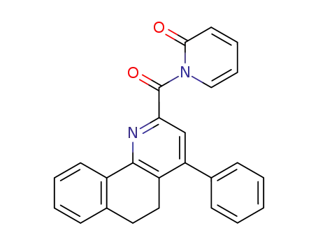 Molecular Structure of 89478-82-0 (2(1H)-Pyridinone,
1-[(5,6-dihydro-4-phenylbenzo[h]quinolin-2-yl)carbonyl]-)