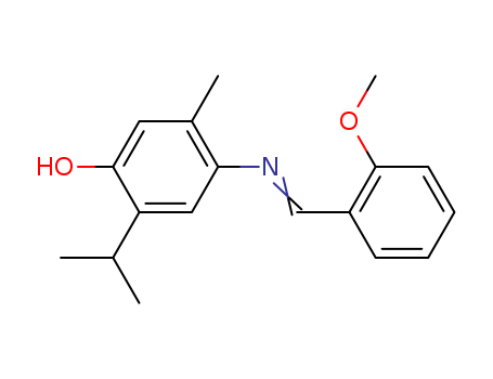 6325-47-9,4-{[(E)-(2-methoxyphenyl)methylidene]amino}-5-methyl-2-(propan-2-yl)phenol,