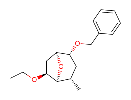Molecular Structure of 89254-62-6 (8-Oxabicyclo[3.2.1]octane, 6-ethoxy-4-methyl-2-(phenylmethoxy)-,
(2-endo,4-exo,6-endo)-)