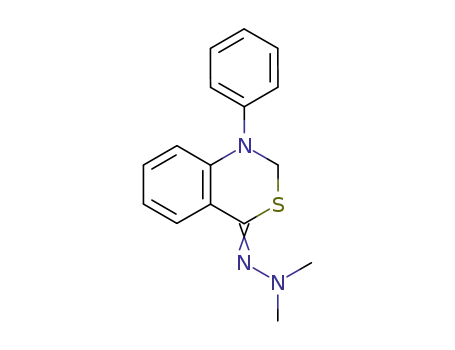 Molecular Structure of 90070-63-6 (4H-3,1-Benzothiazin-4-one, 1,2-dihydro-1-phenyl-, dimethylhydrazone)
