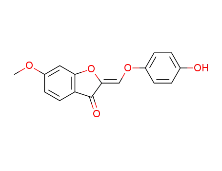 Molecular Structure of 84713-40-6 (3(2H)-Benzofuranone, 2-[(4-hydroxyphenoxy)methylene]-6-methoxy-,
(Z)-)
