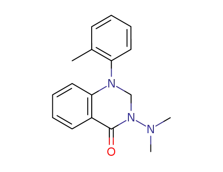 Molecular Structure of 90071-03-7 (4(1H)-Quinazolinone,
3-(dimethylamino)-2,3-dihydro-1-(2-methylphenyl)-)