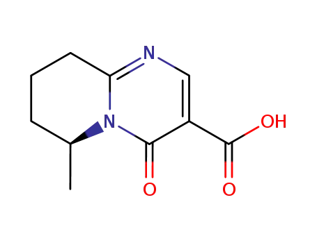 Molecular Structure of 54147-57-8 (4H-Pyrido[1,2-a]pyrimidine-3-carboxylic acid,
6,7,8,9-tetrahydro-6-methyl-4-oxo-, (S)-)