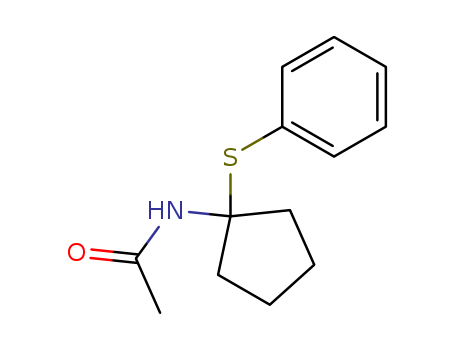 Molecular Structure of 111968-95-7 (Acetamide, N-[1-(phenylthio)cyclopentyl]-)