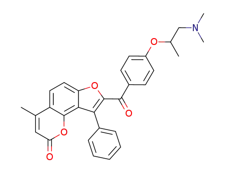 8-[4-(2-Dimethylamino-1-methyl-ethoxy)-benzoyl]-4-methyl-9-phenyl-furo[2,3-h]chromen-2-one