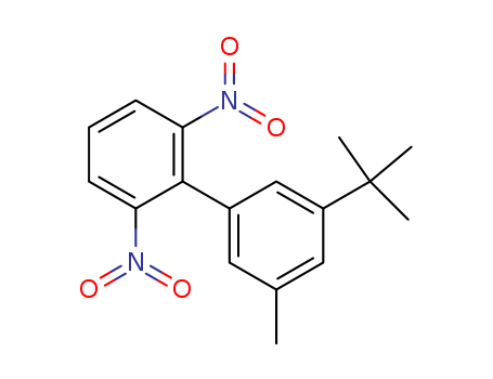 Molecular Structure of 111220-32-7 (1,1'-Biphenyl, 3'-(1,1-dimethylethyl)-5'-methyl-2,6-dinitro-)