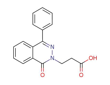 Molecular Structure of 76972-40-2 (3-(1-OXO-4-PHENYLPHTHALAZIN-2(1H)-YL)PROPANOIC ACID)